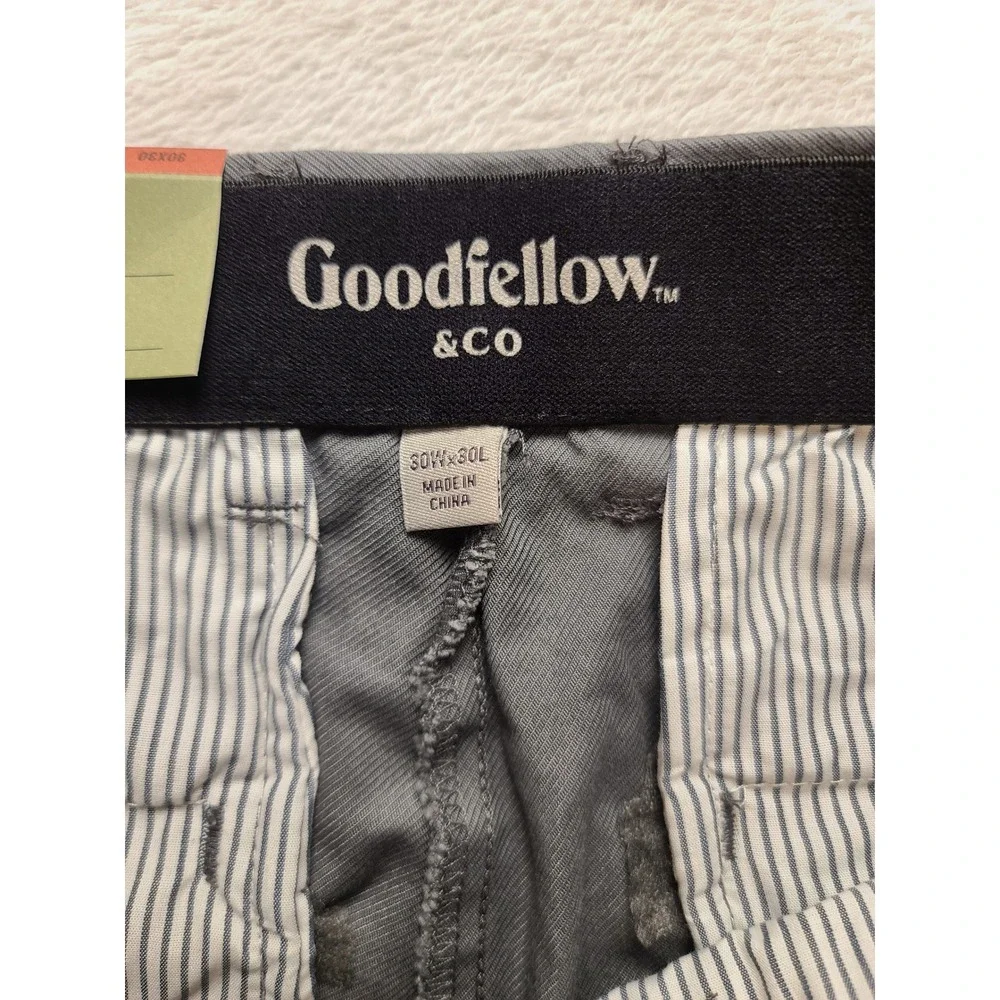 Goodfellow & Co Mens Gray Comfort Wear Slim Fit Chino Pants 30x30 NWT